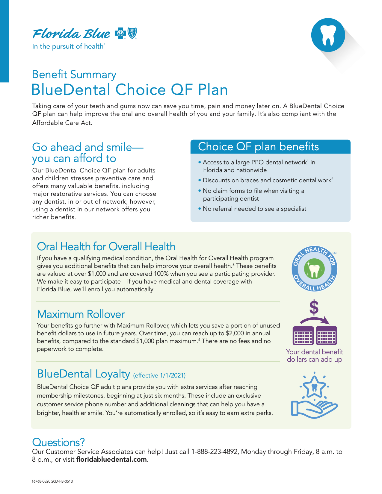 2021 Blue Dental Choice PPO Summary